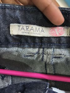 Wide Leg Denim Pants High Waist