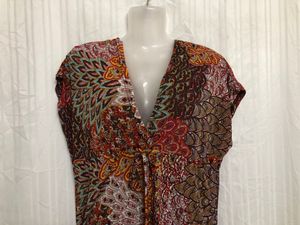 Multi Colour Mini V Neck Dress