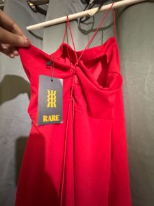 Shoulder Strap Slit Sheath Dress