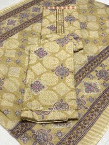 3-cotton Suits,pants With Duppatas Combo Offers