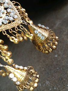 Golden Jhumka Earrings