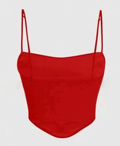 SOLID RED CORSET TOP