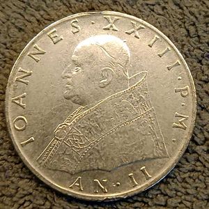 1960 Vatican City 100 Lire Pope Pius xii Coin
