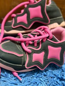 Kids Gray &amp; Pink Sneakers