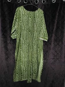 Mehandi Green Bandhani Kurti On Sale!