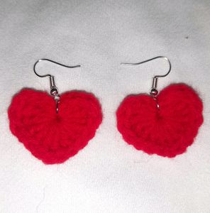 Crochet Love Earrings❤️