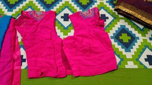 Pretty Pink Saree With Blouse