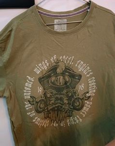 Olive Graphic Print Tee