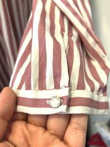 Striped V-Neck Blouse