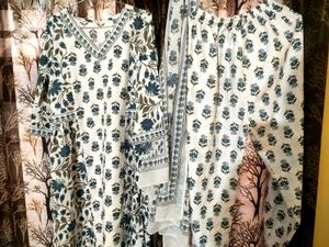 Floral Print Kurta with Pants & Dupatta