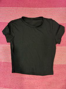 Basic Black Crop Top