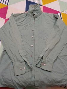 Green Button-Down Shirt