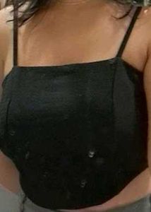 Black Crop Corset Top