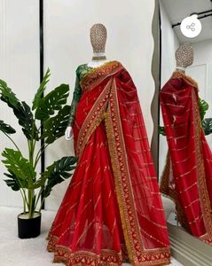 Red and Gold Dupatta