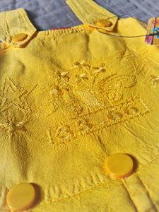 Yellow Embroidered Baby Dress