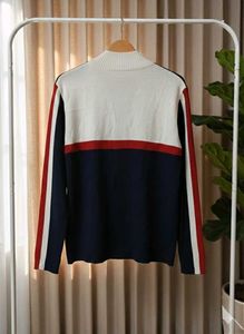 Mavie Striped Zip-Up Sweater