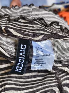 4111. Zebra Print Sheer Crop Top