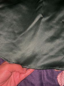 Emerald Green Silky Button-Down