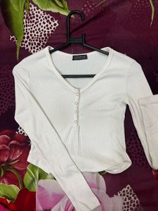 A White Casual Topp