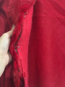 combo of Stylish Cold Shoulder and red Sweater