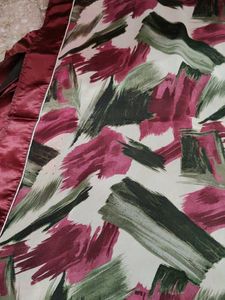 maroon and green saree