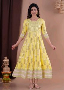 Sale! Brand New Anarkali Kurti- Yellow Colour