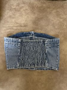 Denim Tube Top