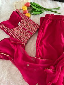 Pink Embroidered Kurta Set