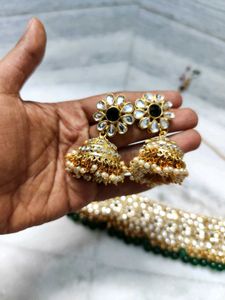 Green Kundan Choker Set