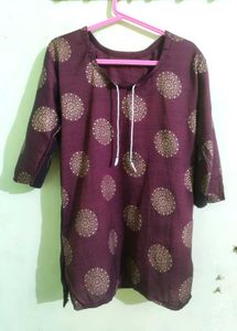Beautiful Maroon Short Kurti