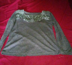 Embellished Gray Top