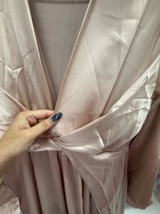 Elegant Blush Satin Dress