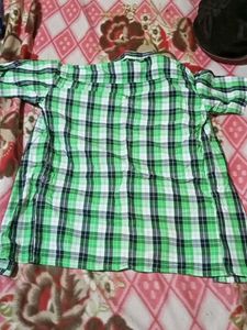 Boys Green Checked Shirt