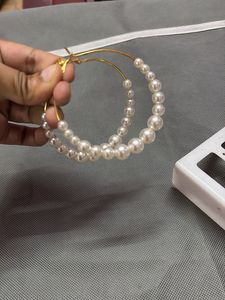 Pearl Hoop Earrings