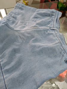 Cotton Denim Blue Shorts