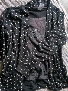 Polka Dot Cardigan &amp; Tank Set