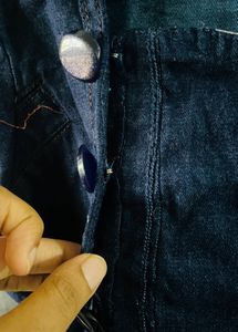 Navy Blue Slited Jeens Kurtha