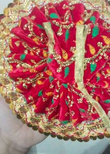 Red & Gold Embroidered Dress