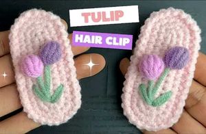 Crochet Flower Hair Clips