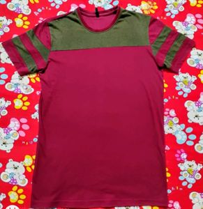 Maroon T-Shirt For Men 👕 (Round-Neck) 🟥