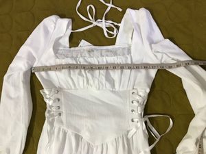 White Corset Dress Fits M-L