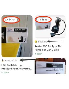 Mini Foot Pump Inflator for Bike And Car