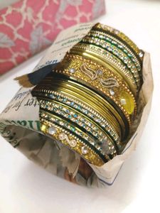 Exquisite Indian Bridal Bangle Sets - Gold