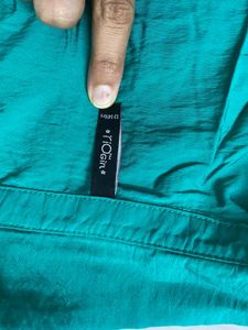 mini green and blue dress