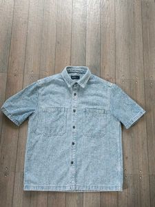 Mens Zudio Denim Oversized Shirt