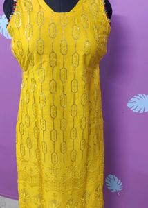 Yellow Festive Wear Kurti