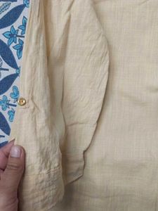 Men's Light Yellow Kurta