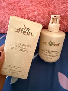m caffeine summer breeze perfume body lotion