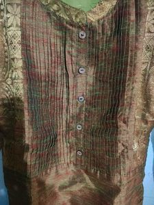 Beautiful Traditional Olive Gold Kurti