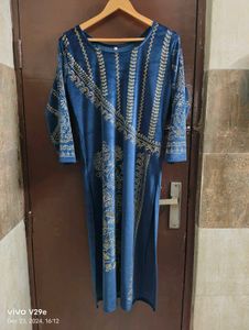 Velvet DigitalPrint Stone Work Suit